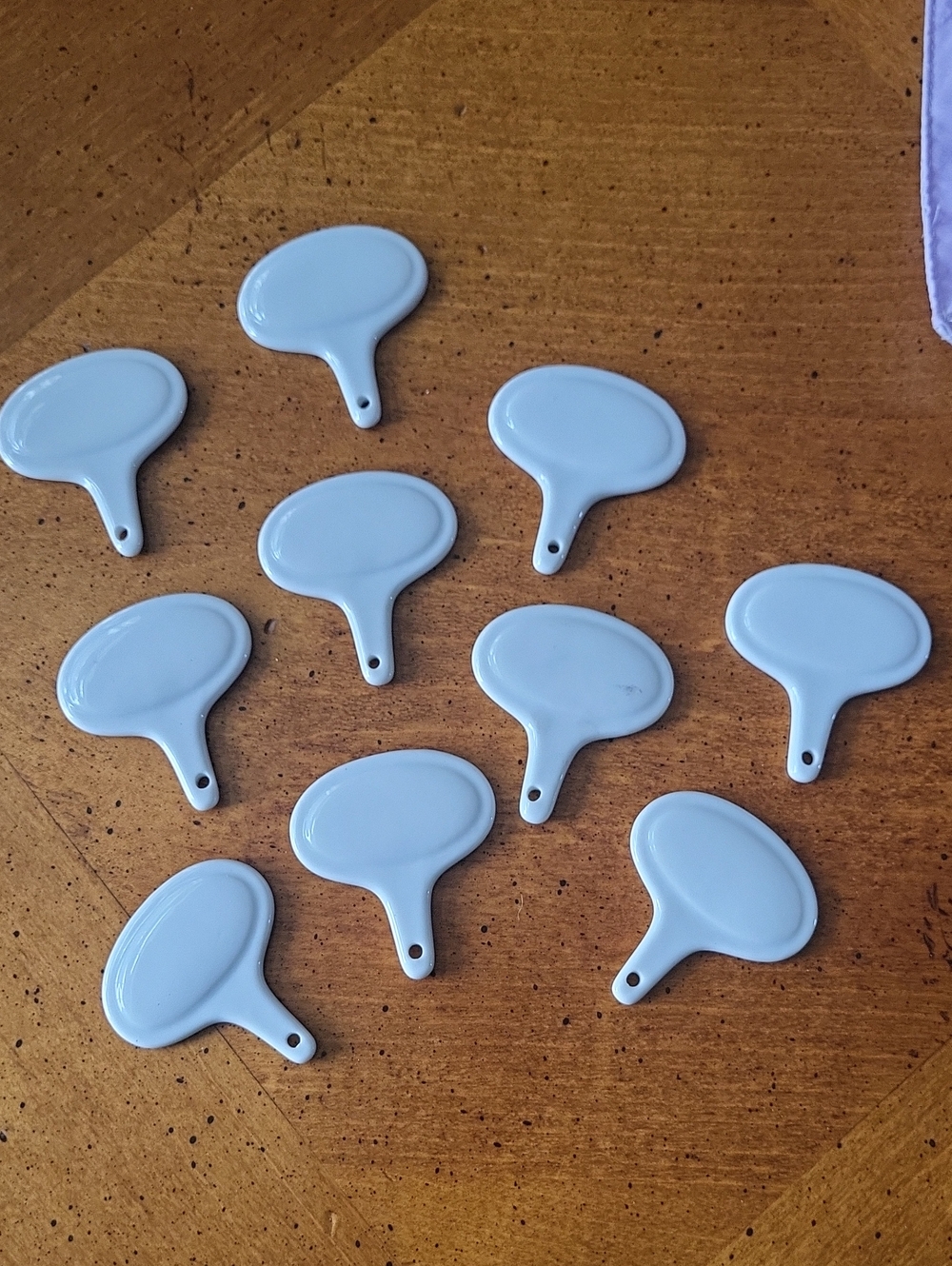 Set of 10 Ceramic Appetizer Or Cheese Markers